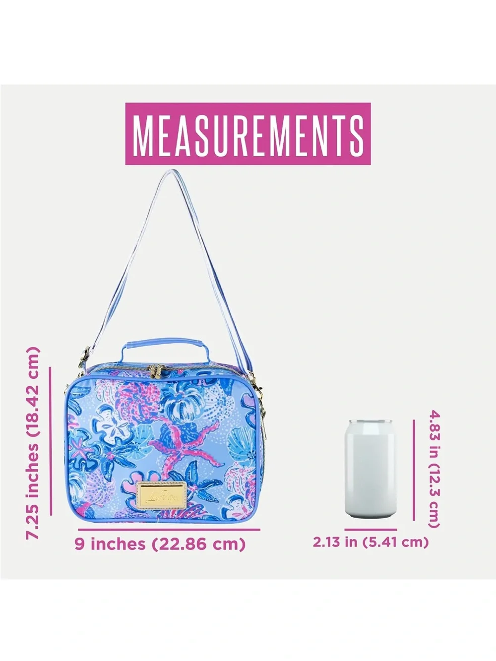 Lilly Pulitzer Blue Floral Bahama Lunch Box Bag Insulated Cooler - New